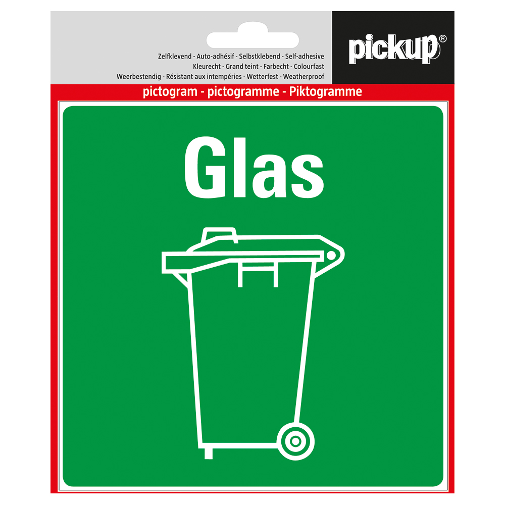 Pickup pictogram Aufkleber 14x14 cm Glas