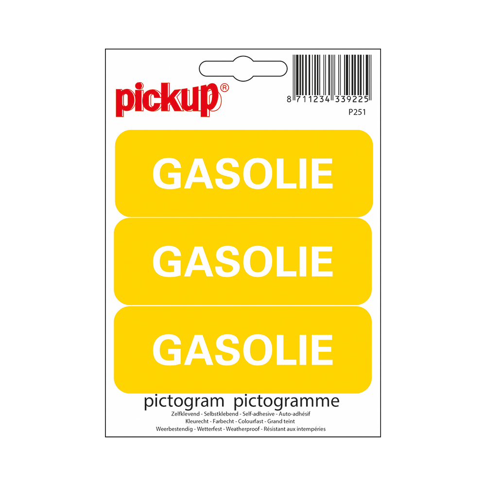 Pickup Pictogram 10x3,3 cm - Gasolie 3x