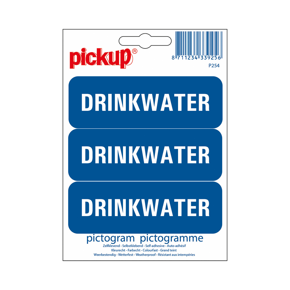 Pickup Pictogram 10x3,3 cm - Drinkwater 3x