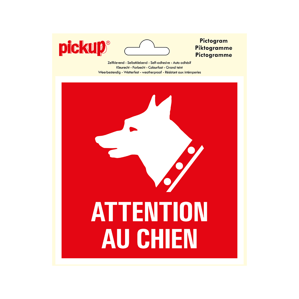 Pickup Pictogram 15x15 cm - Attention au chien