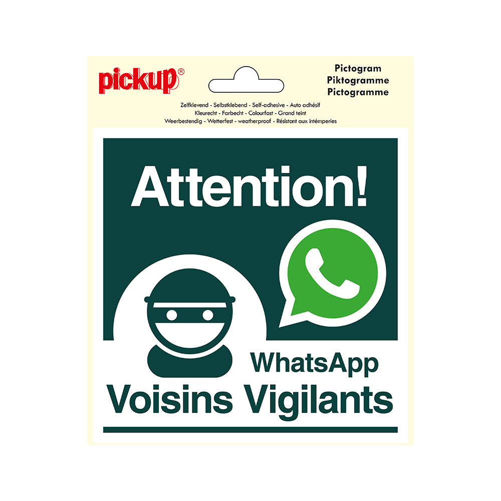 Pickup Pictogram 15x15 cm - WhatsApp Voisins Vigilants