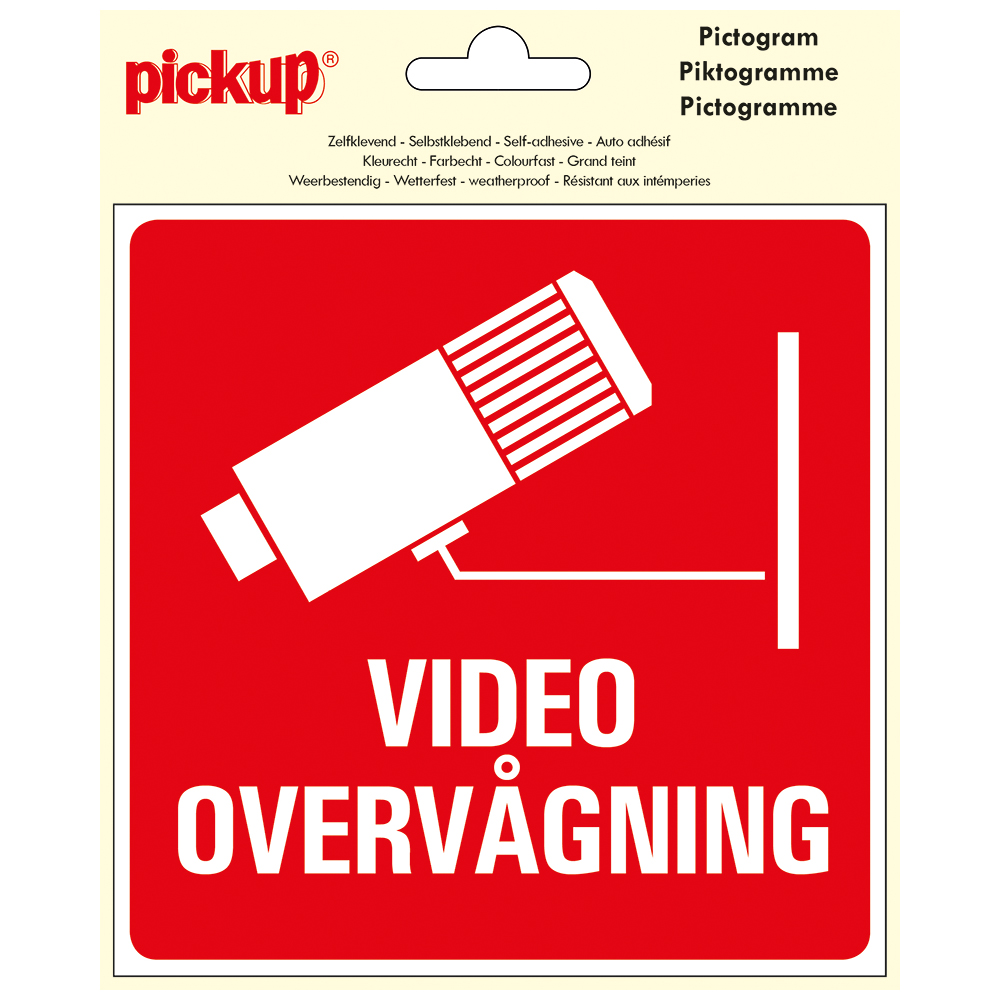 Pickup Pictogram 15x15 cm - VIDEO OVERVAGNING