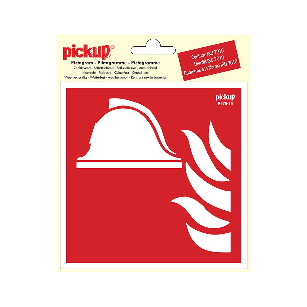 Pickup Pictogram 15x15 cm - Brandbestrijdingsmiddelen - conform ISO 7010