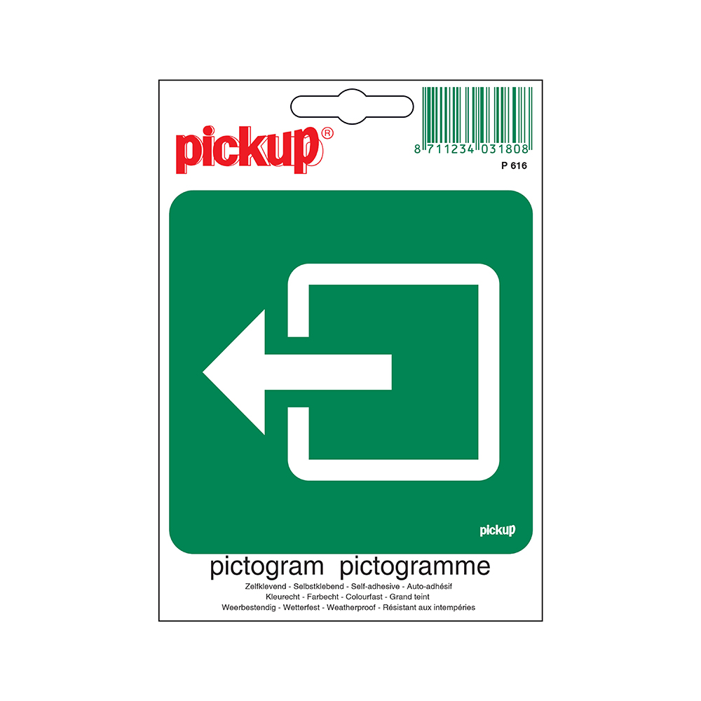 Pickup Pictogram 10x10 cm - Normale uitgang