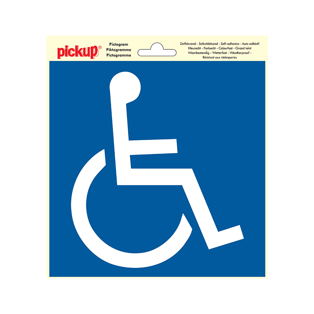 Pickup Pictogram 20x20 cm - Toegankelijk voor rolstoel