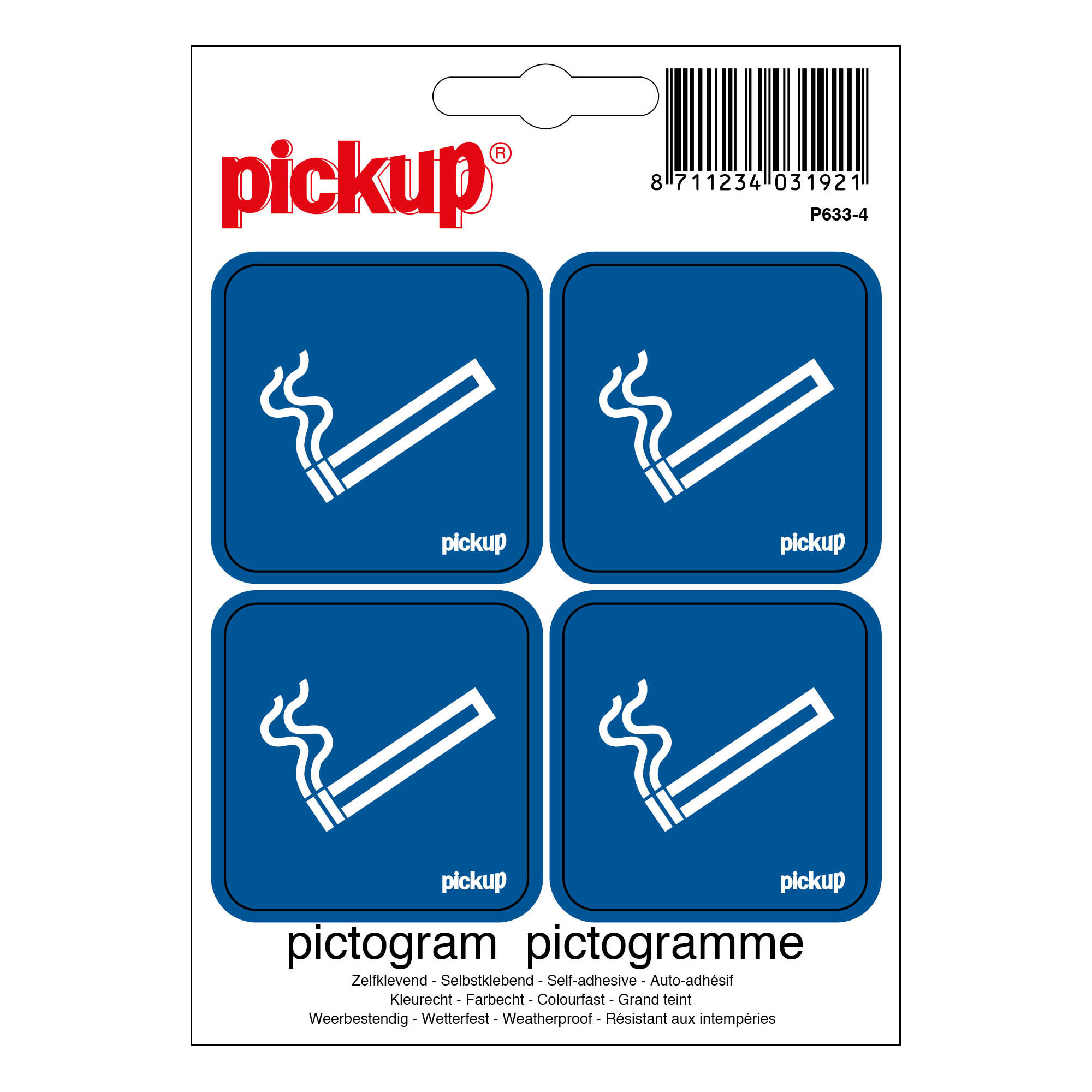 Pickup Mini Pictogram 4,7x4,7 cm - Roken toegestaan