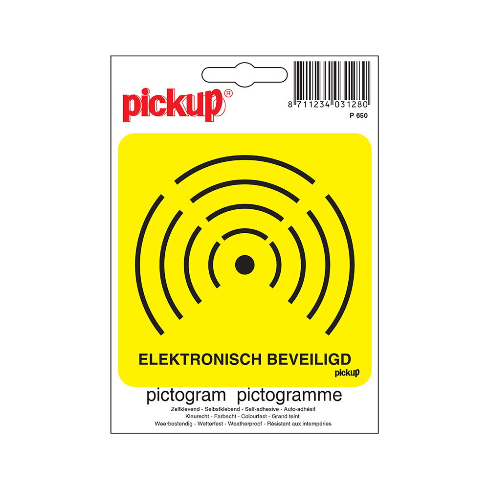 Pickup Pictogram 10x10 cm - Elektronisch beveiligd - alarm