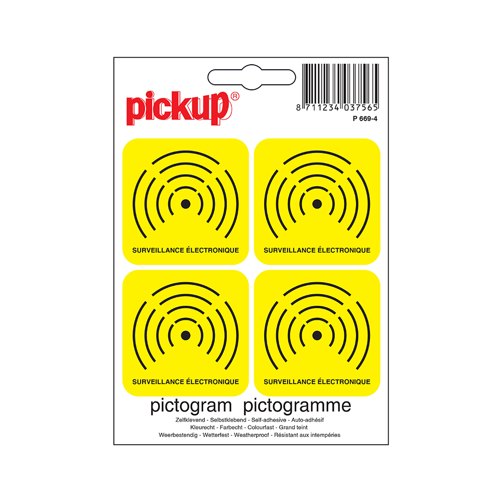 Pickup Mini Pictogram 4,7x4,7 cm - surveillance électronique - alarme