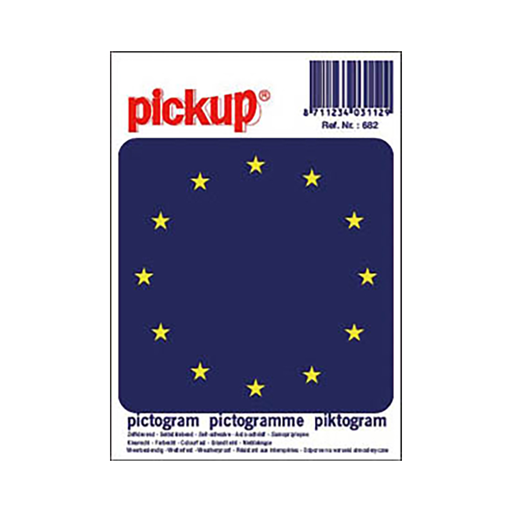 Pickup Pictogram 10x10 cm - Europese vlag