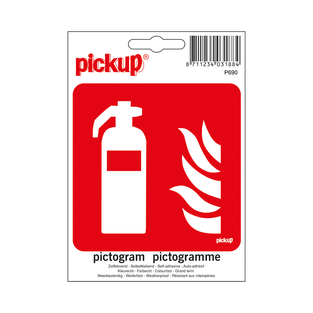 Pickup Pictogram alu 12x12 cm - Brandblusapparaat