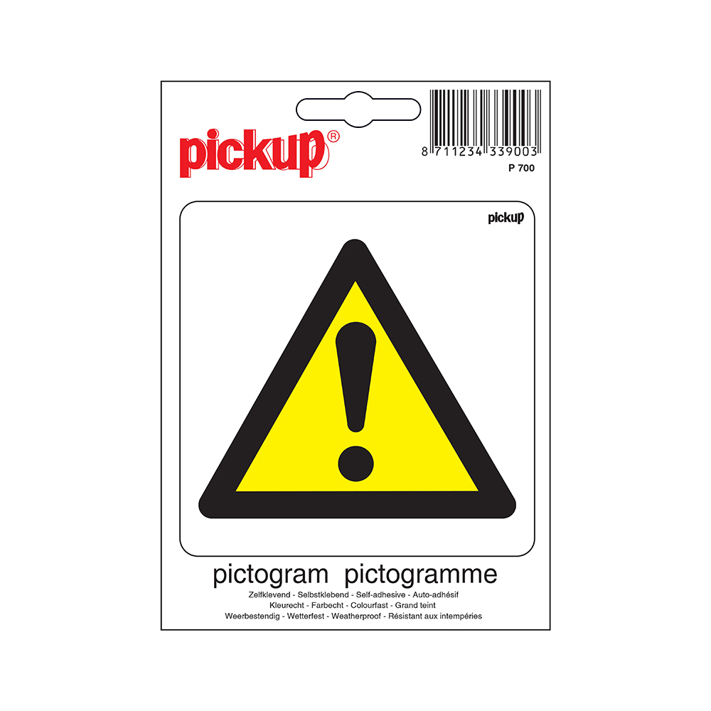 Pickup Pictogram 10x10 cm - Gevaar
