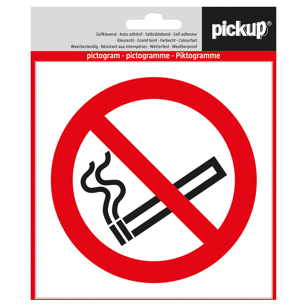 Pickup pictogram Aufkleber 14x14 cm Rauchen verboten