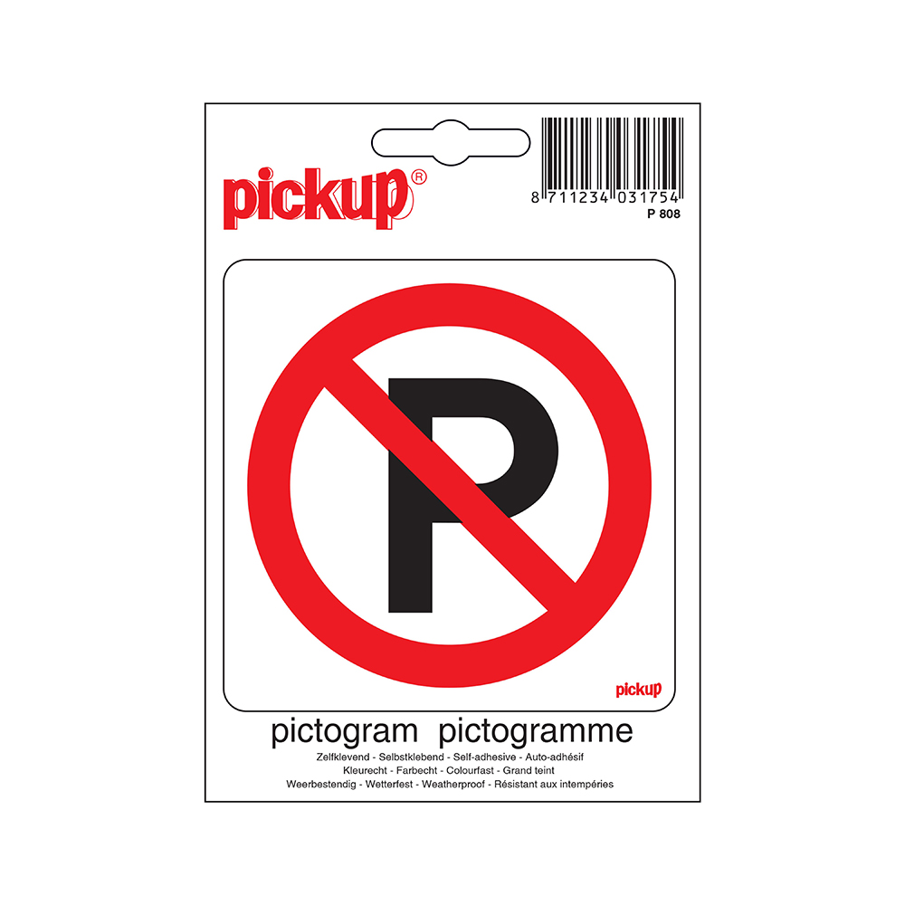 Pickup Pictogram 10x10 cm - Parkeerverbod - Verboden te parkeren