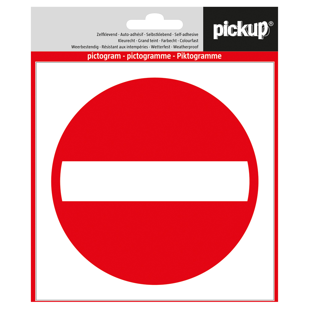 Pickup pictogram Aufkleber 14x14 cm Zutritt verboten