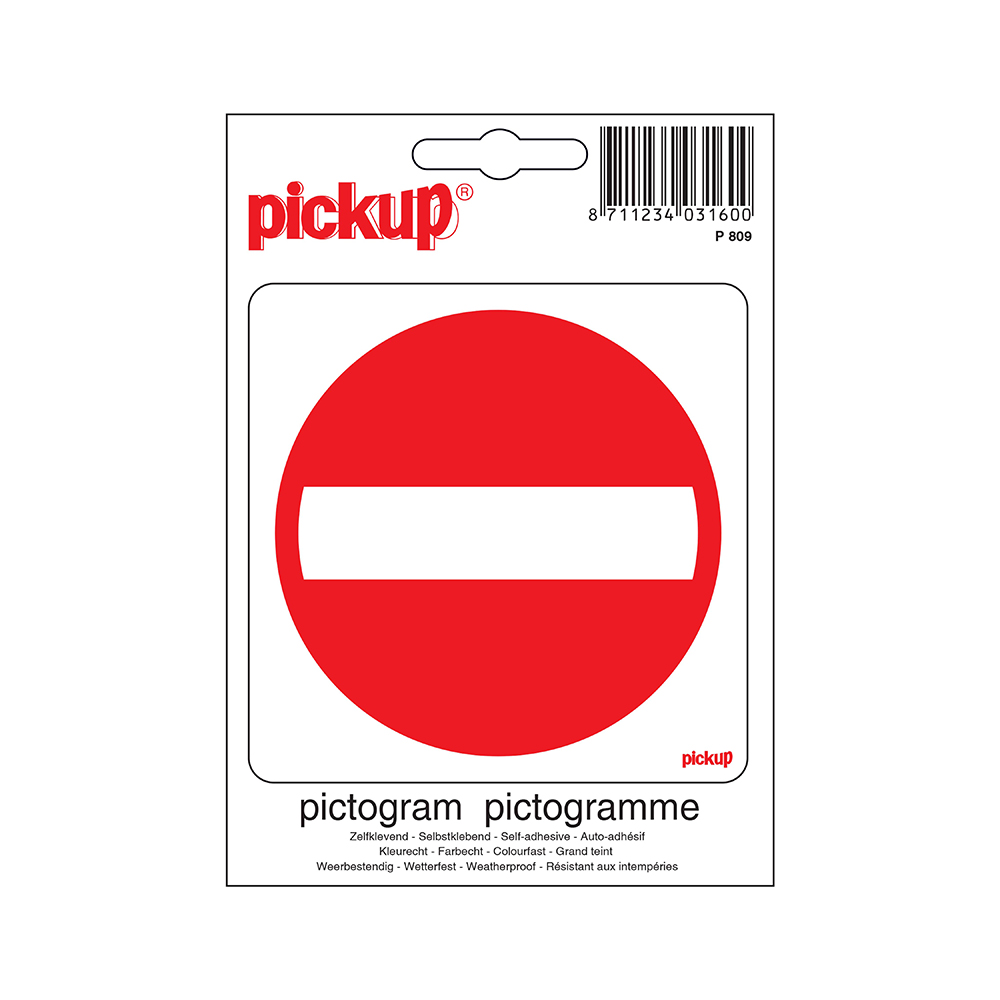 Pickup Pictogram 10x10 cm - Verboden toegang