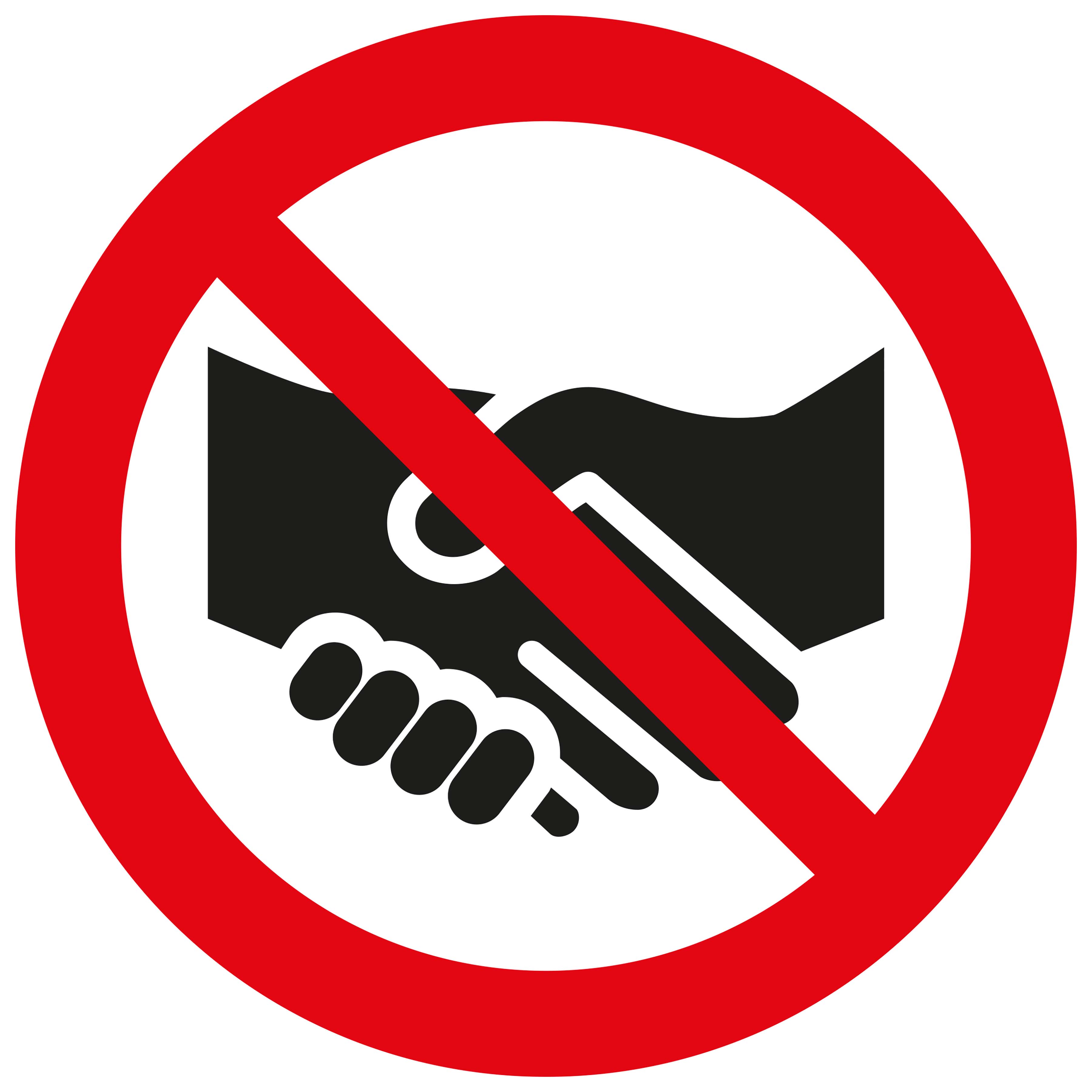 Pickup sticker Wij geven u geen hand - We do not shake hands with you - Nous ne te serrons pas la main - Wir geben Ihnen nicht die Hand - social distance  