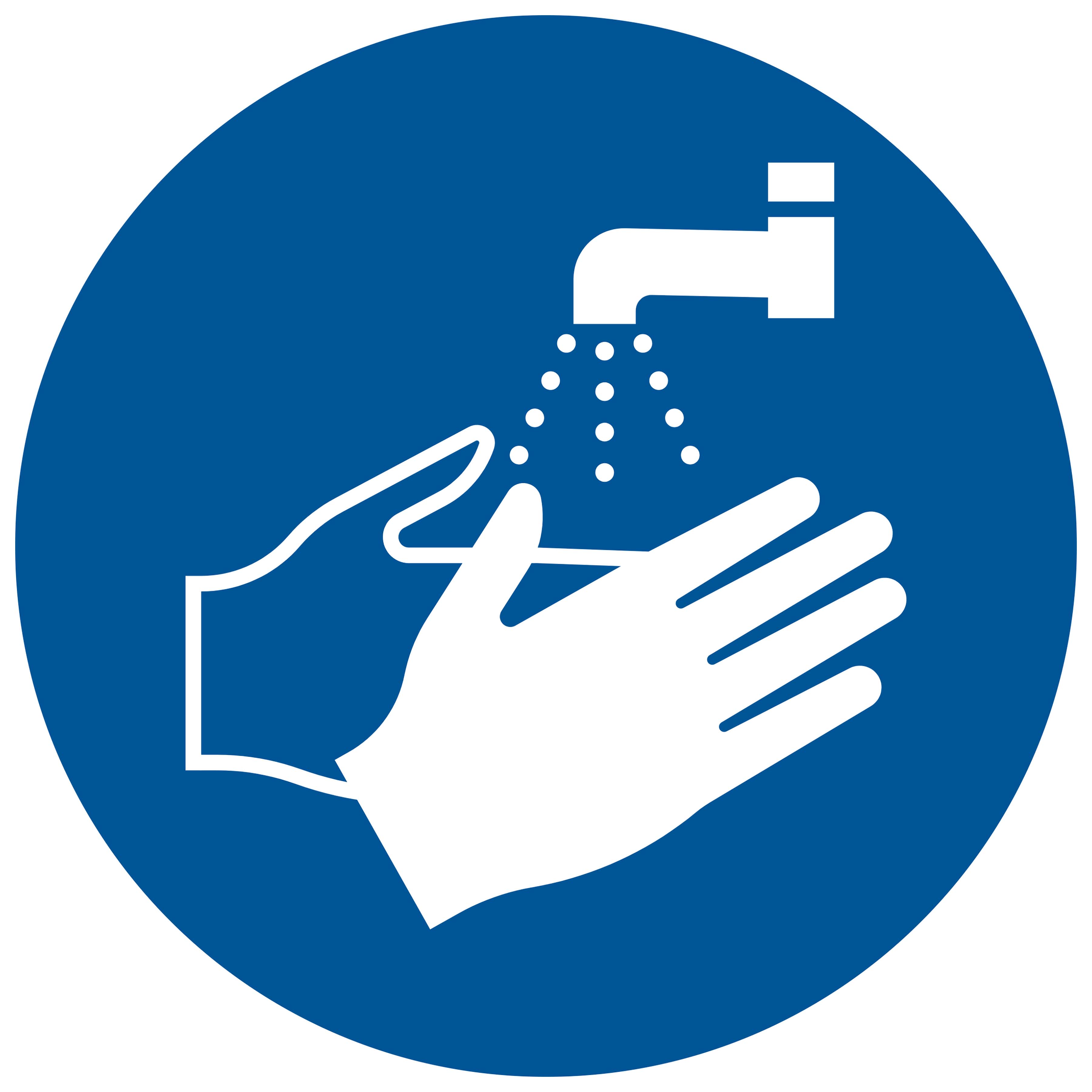 Pickup sticker Handen wassen verplicht - washing hands required - se laver les mains requis - Händewaschen erforderlich - social distance  