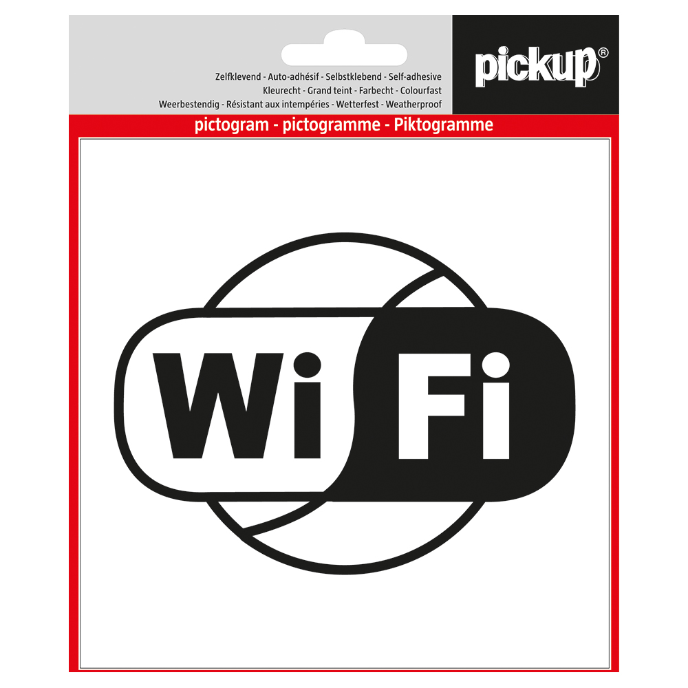 Pickup pictogram Aufkleber 14x14 cm Wifi
