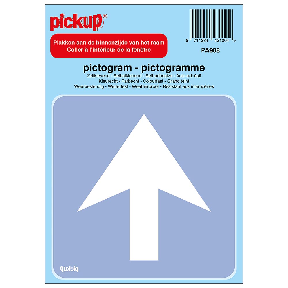 Pickup Pictogram achter glas 10x10 cm - eenrichtingsverkeer